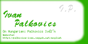 ivan palkovics business card